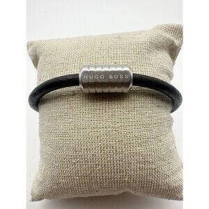 Hugo Boss Leather Bracelet Magnetic Closure 8”